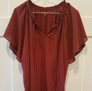 LOFT OUTLET deep red ladies top